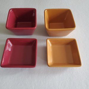 Pampered Chef Simple Additions Square Dip Bowls Set